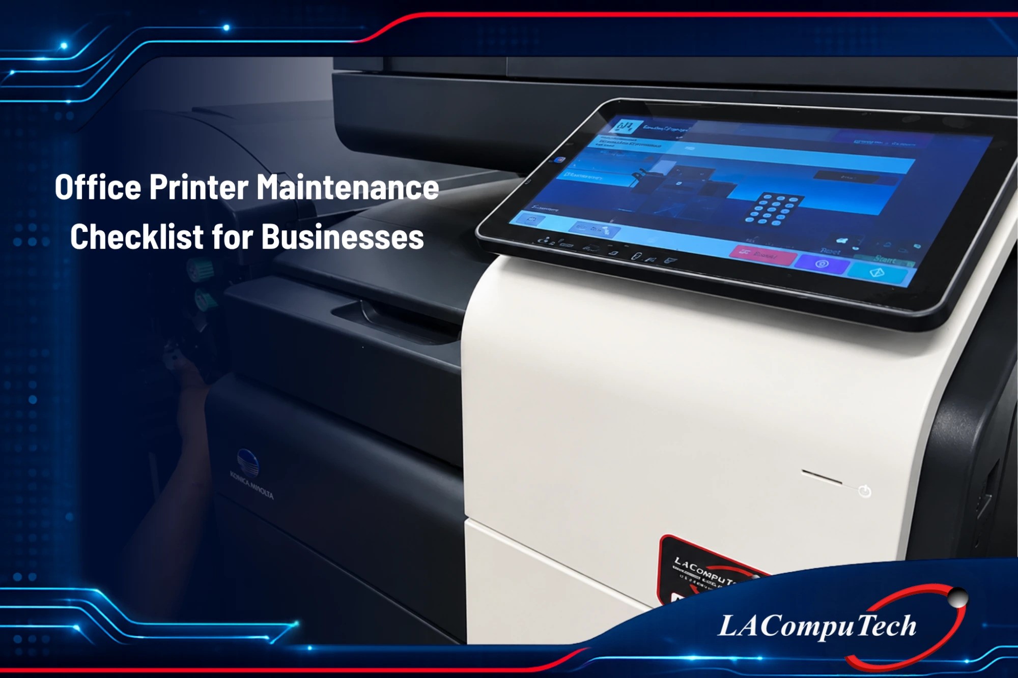 Office printer maintenance checklist helping businesses improve print performance and reduce downtime